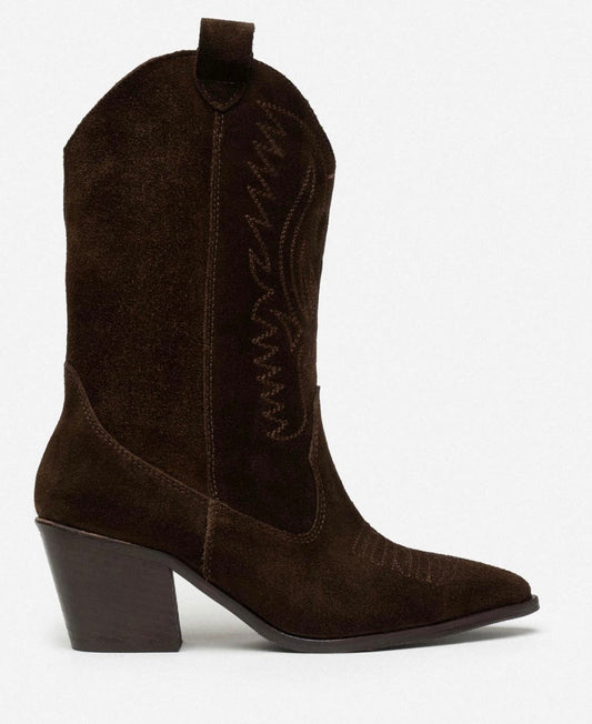 MERCURY Western Boots Suéde Leer Bruin