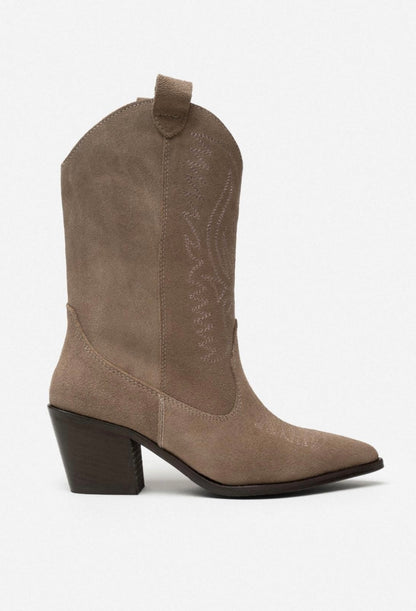 MERCURY Western Boots Suéde Leer Donker Beige