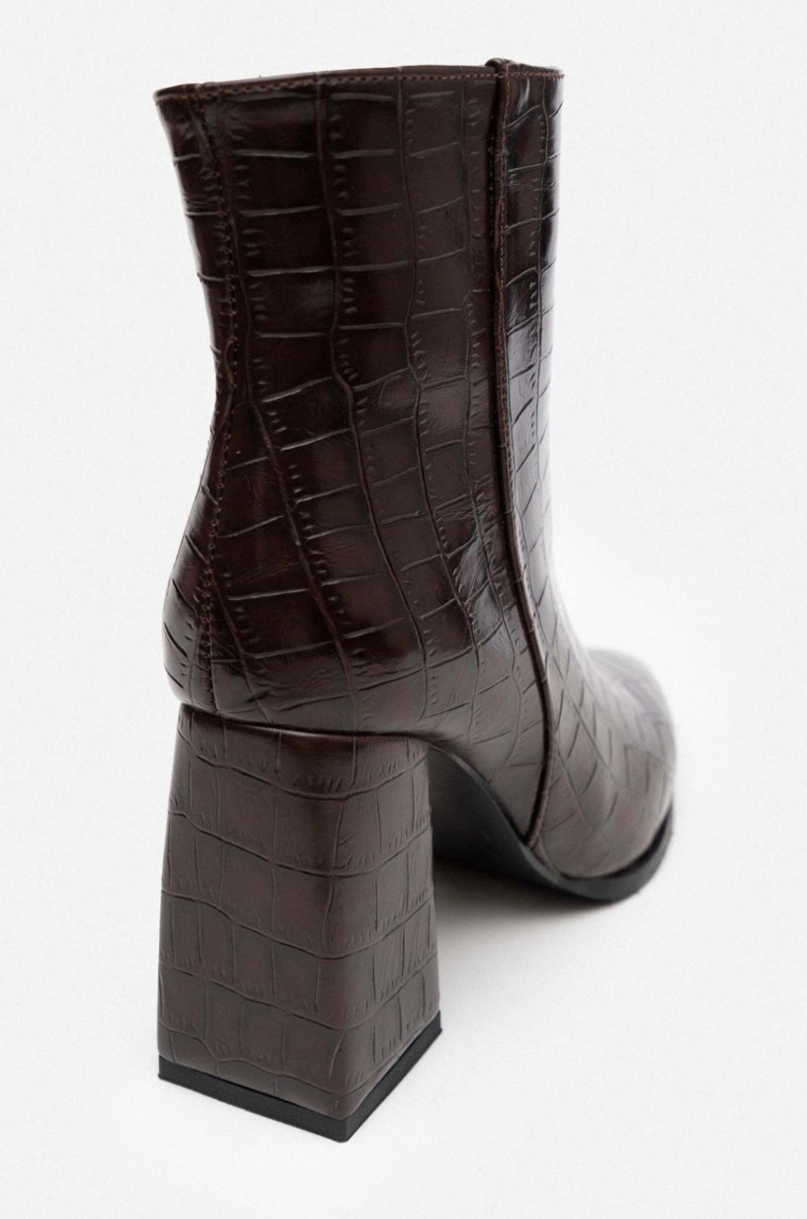 JUANITA Boots Coffee Croco